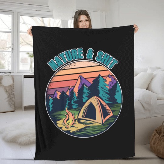 Nature And Shit Fleece Blankets
