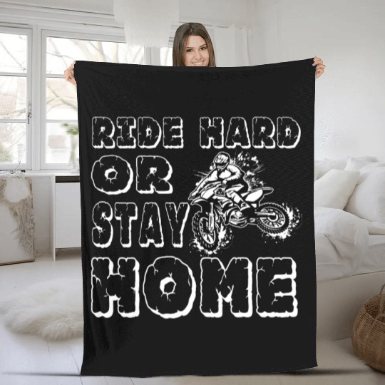Dirt Bike Motocross Saying Fleece Blankets