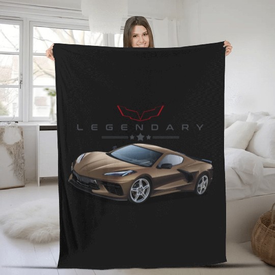 Bronze American Supercar Fleece Blankets