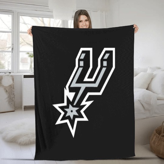 San Antonio Spurs logo Fleece Blankets