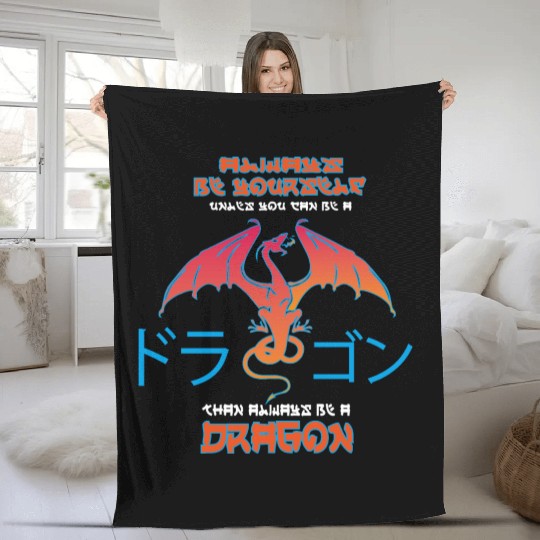 BE A Dragon Fleece Blankets