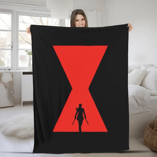 The Black Widow Fleece Blankets