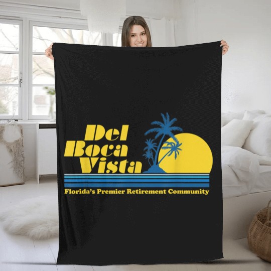 Del Boca Vista Retirement Community Funny No 2376 Fleece Blankets