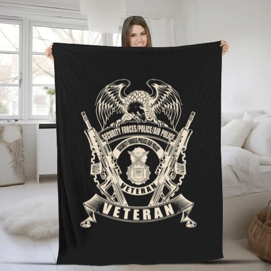 Security Forces Police Air Police Veteran Fleece Blankets