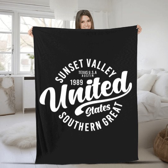 texas usa austin vintage Fleece Blankets