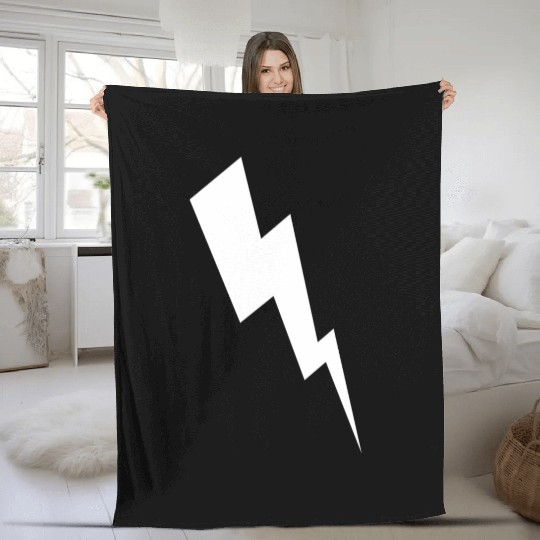zeus lightening bolt Fleece Blankets