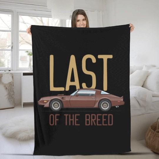 Last of the Breed Heritage Brown w Gold Graphics Fleece Blankets