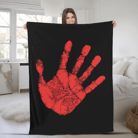 Red Hand - Supporter of MMIW Fleece Blankets