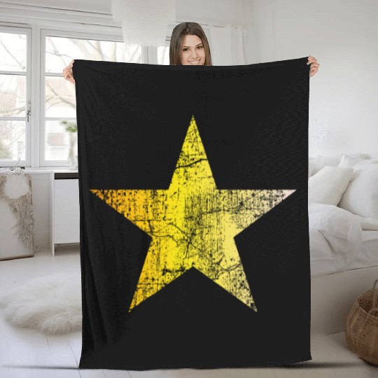 Gold Star - Golden Star VINTAGE Fleece Blankets
