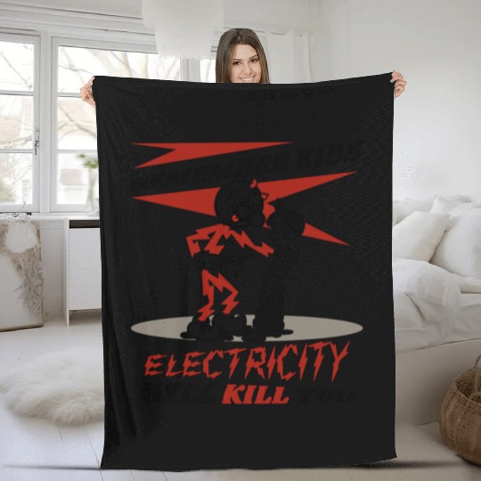 Reddy's Kilowatts Electricity Will Kill You Fleece Blankets