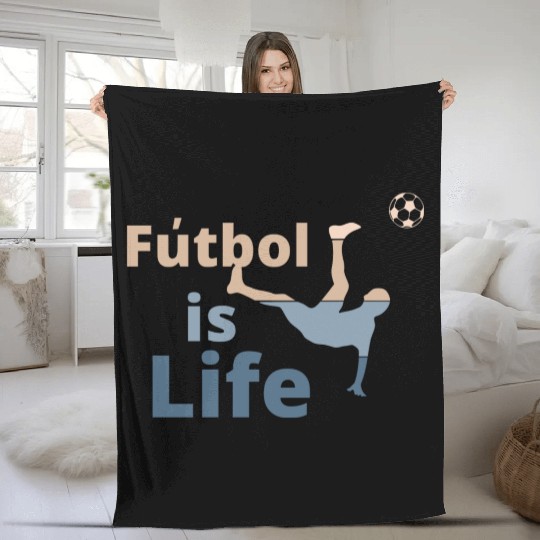 Football is life Fleece Blankets