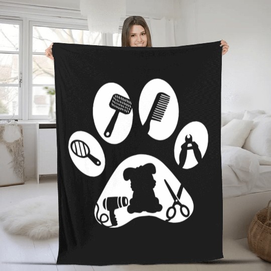 Dog Groomer Gifts For Women Dog Grooming Fleece Blankets