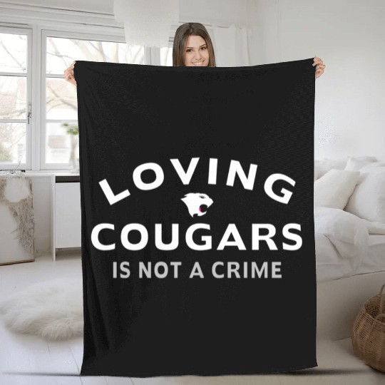 Loving Cougars Fleece Blankets