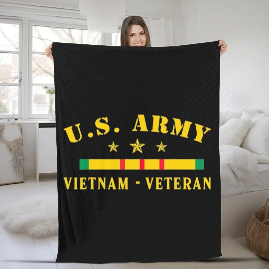 US Army Vietnam Veteran Fleece Blankets