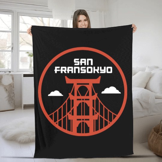 Greeting San Fransokyo Fleece Blankets