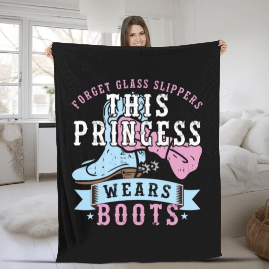 Cowboy Barn Bull Rider Rodeo Country Western Gift Fleece Blankets