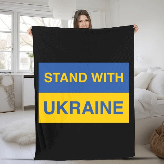 ! Stand With Ukraine Fleece Blankets