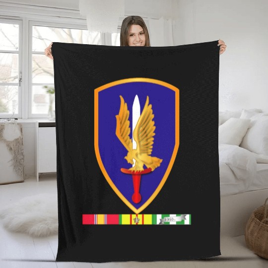 Army 1st Aviation Brigade Vietnam w SVC wo Txt Fleece Blankets