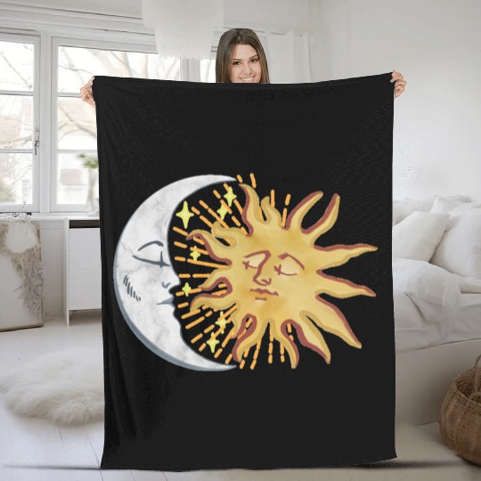 Sun and Moon Fleece Blankets