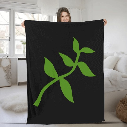 plant olive branch Fleece Blankets