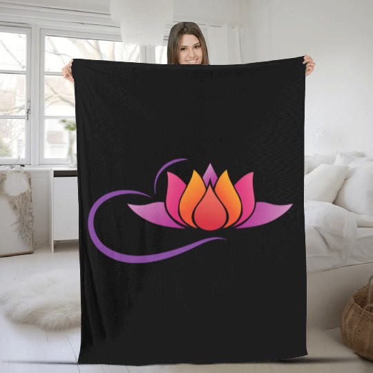 Lotus logo Fleece Blankets