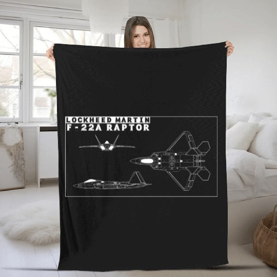LOCKHEED MARTIN F 22 Fleece Blankets