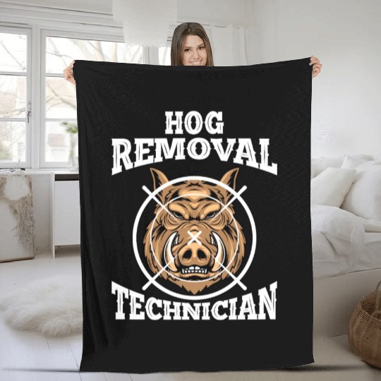 Boar wild boar hunting Wild boar hunter Fleece Blankets