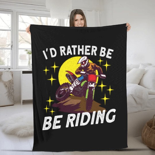 Dirt Bike Dirt Bike Riding Motocross Dirt Biking Fleece Blankets