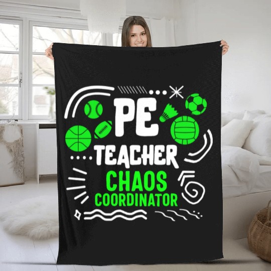 Physical Education Teacher Fleece Blankets, Chaos