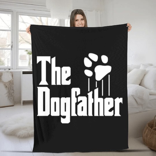 Dog Dad Dogs The Dogfather Fleece Blankets