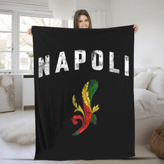 Napoli Retro Scopa - Naples Italy Fleece Blankets