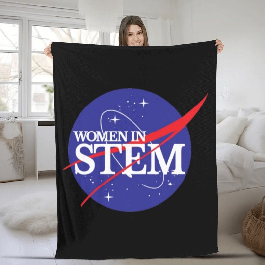 Women In Stem Fleece Blankets NASA Female Scientist