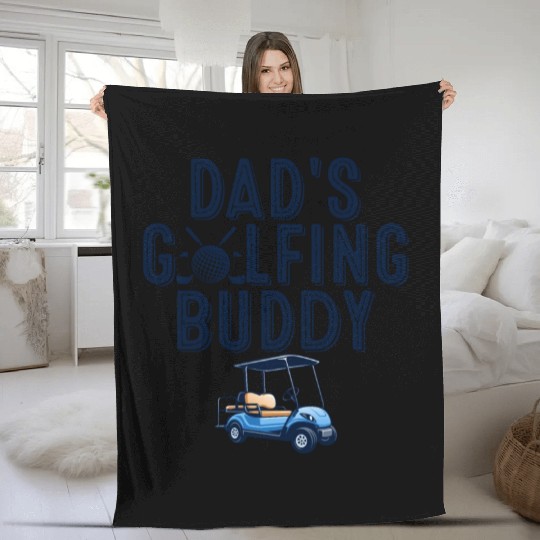 Dad And Golfing Buddy Matching Fathers Day Fleece Blankets