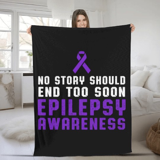 Epilepsy Awareness Fun Beat Epileptic Warrior Fleece Blankets