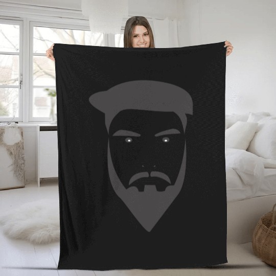 man face Fleece Blankets