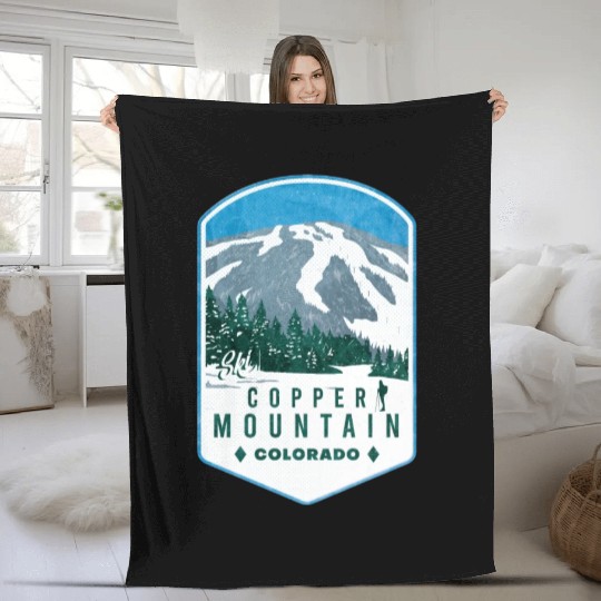 Copper Mountain Colorado Ski Fleece Blankets