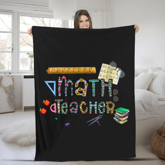Math Teacher Fleece Blankets
