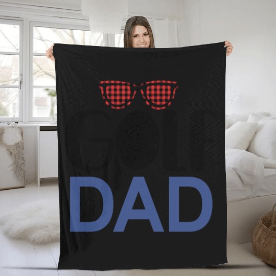 Golf Dad Father's Day Gift Fleece Blankets