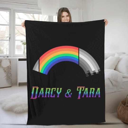 Heartstopper Rainbow Darcy and Tara LBGTQIA+ Fleece Blankets