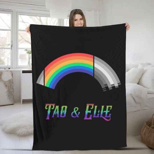 Heartstopper Rainbow LBGTQIA+ Tao and Elle Fleece Blankets