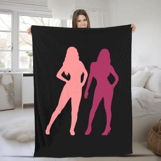Sexy 2 women Fleece Blankets