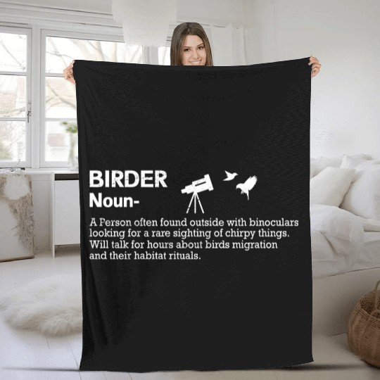 Bird Lover Birdwatching Bird Whisperer Fleece Blankets