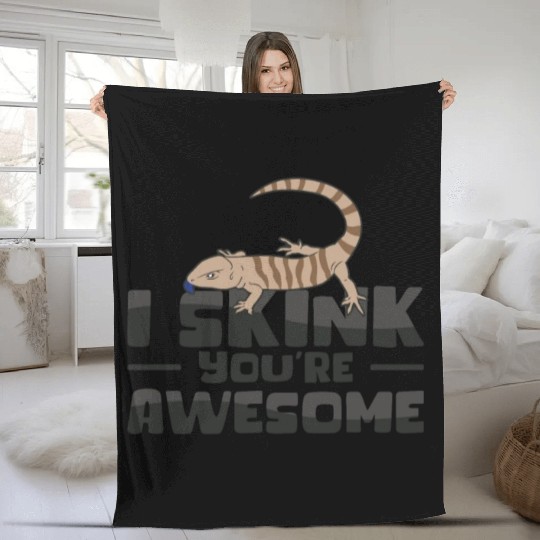 Herpetology Skink Lizard Wildlife Reptile Fleece Blankets