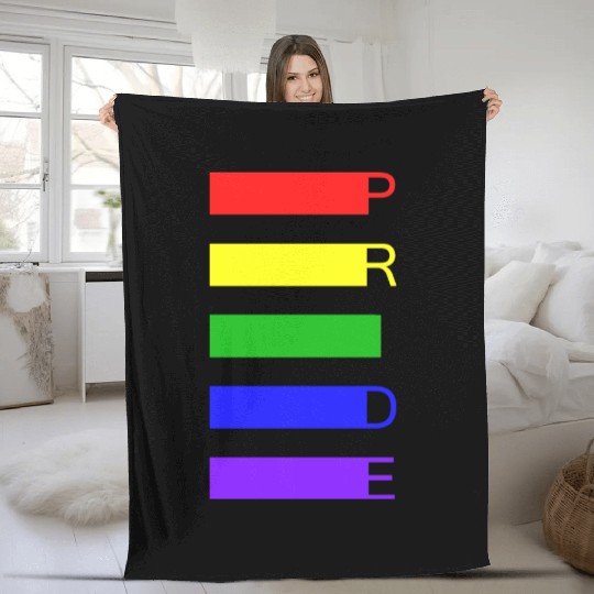 PRIDE Rainbow Flag Colors Fleece Blankets