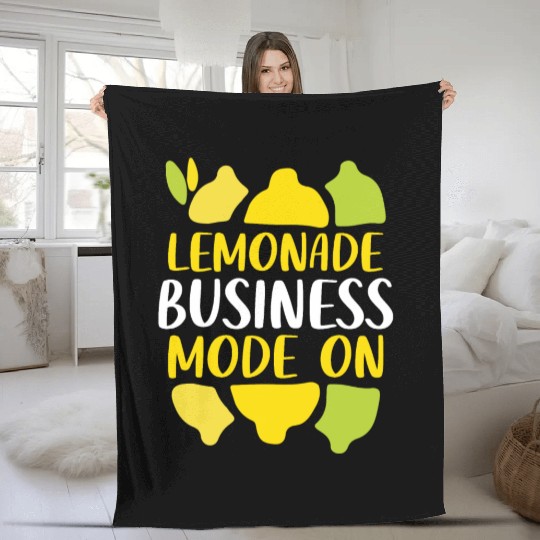 Lemonade Business Mode On Summer Fruit Lemon Fleece Blankets