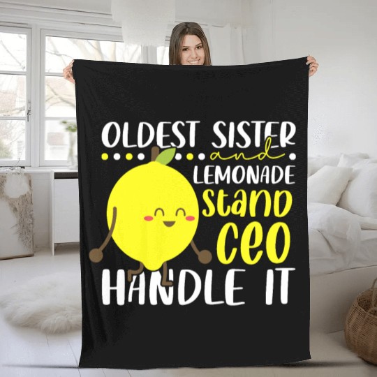 Lemon Juice Business Older Sister & Lemonade Fleece Blankets