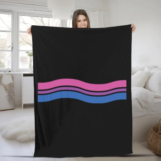 Bisexual Pride Colors LGBT Allly Support Funny Fleece Blankets