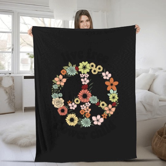 Vintage Wildflowers Sublimation Fleece Blankets