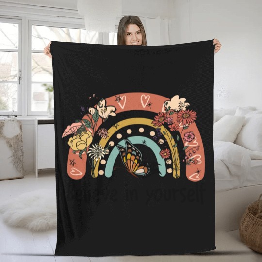 Believe in yourself sublimation Fleece Blankets