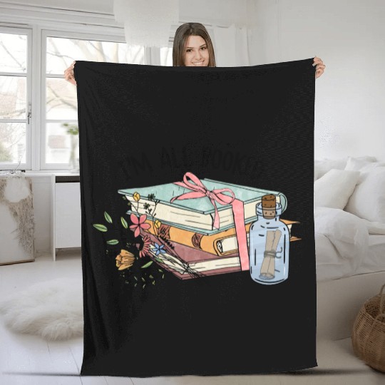 I m all booked sublimation Fleece Blankets